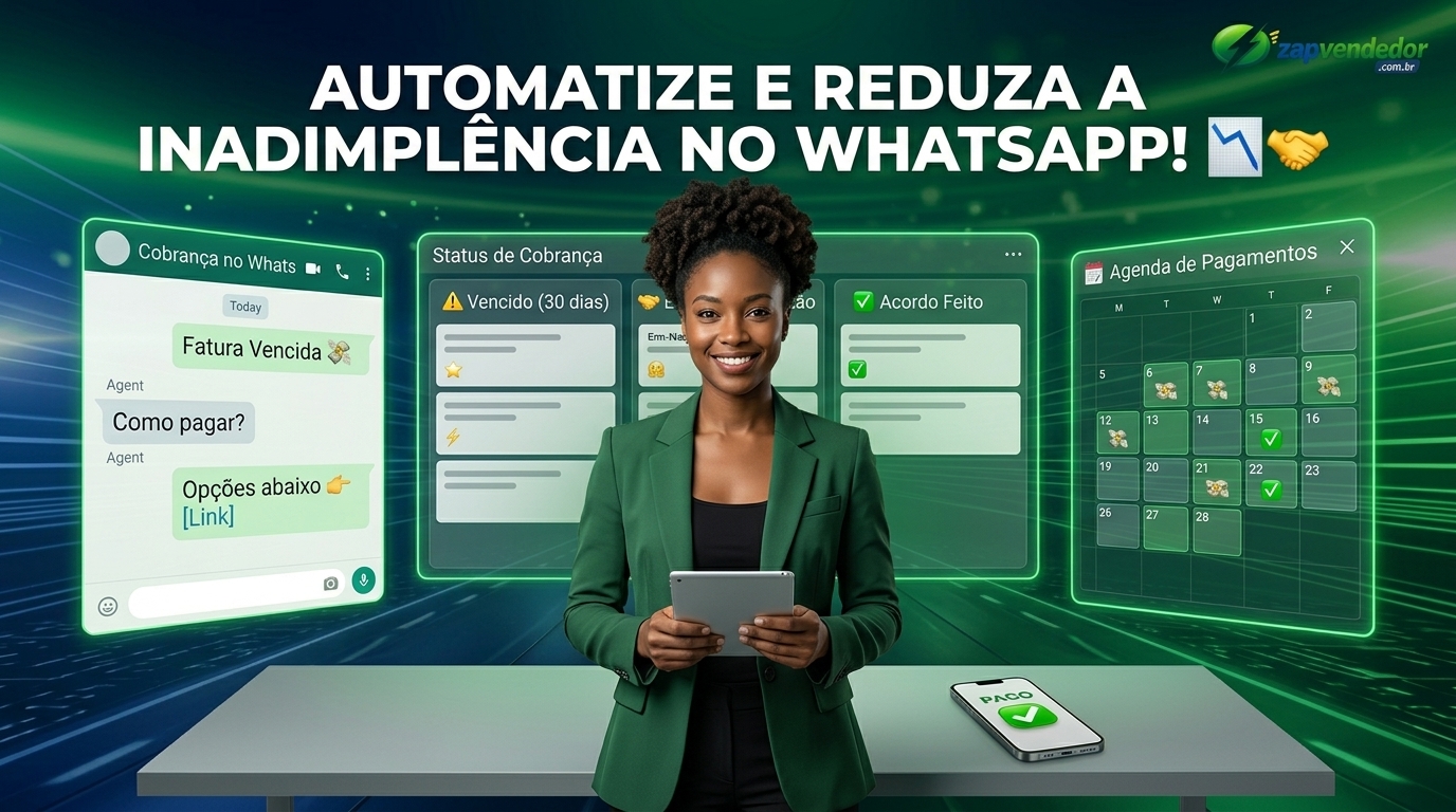Sequência automática de lembretes de pagamento no WhatsApp